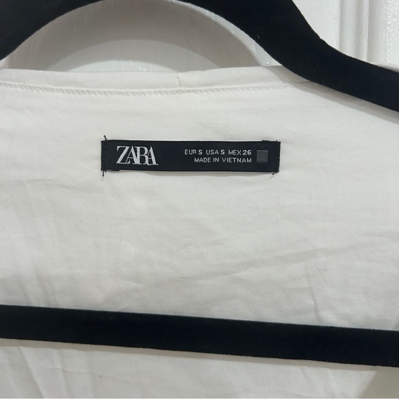Zara white collared cutout blouse - Picture 5 of 5